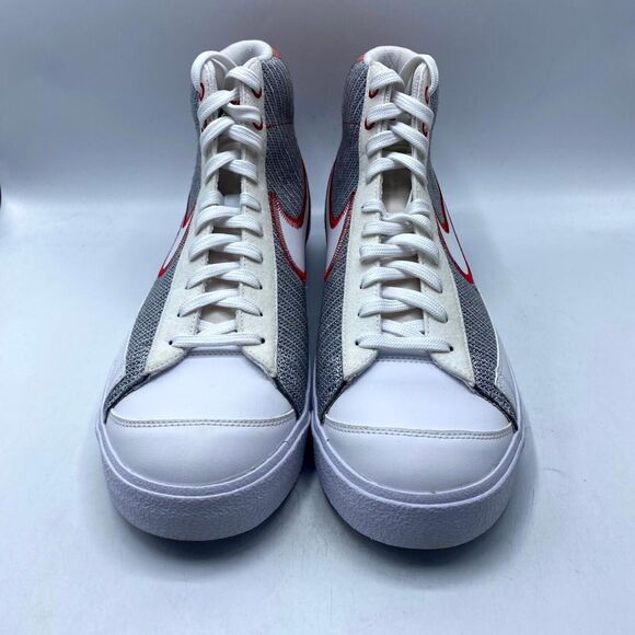 Nike Blazer Mid '77 Sneaker Gray White Red CW5838-022 Mens Size 14 New - Picture 4 of 12